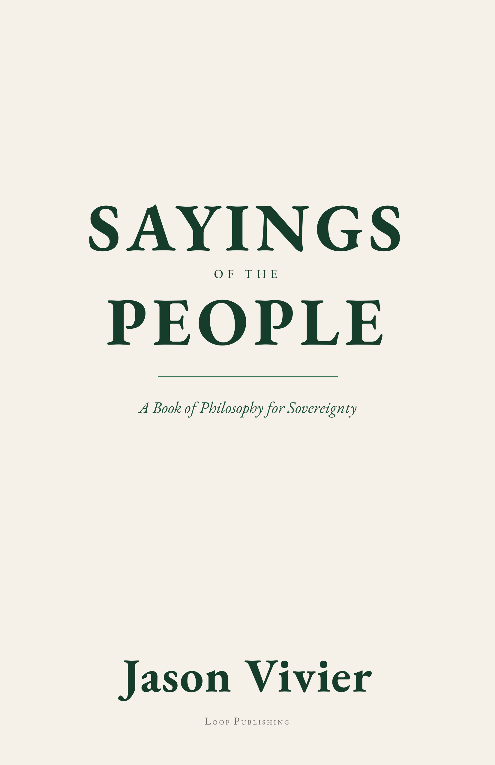 Sayings of the People book cover